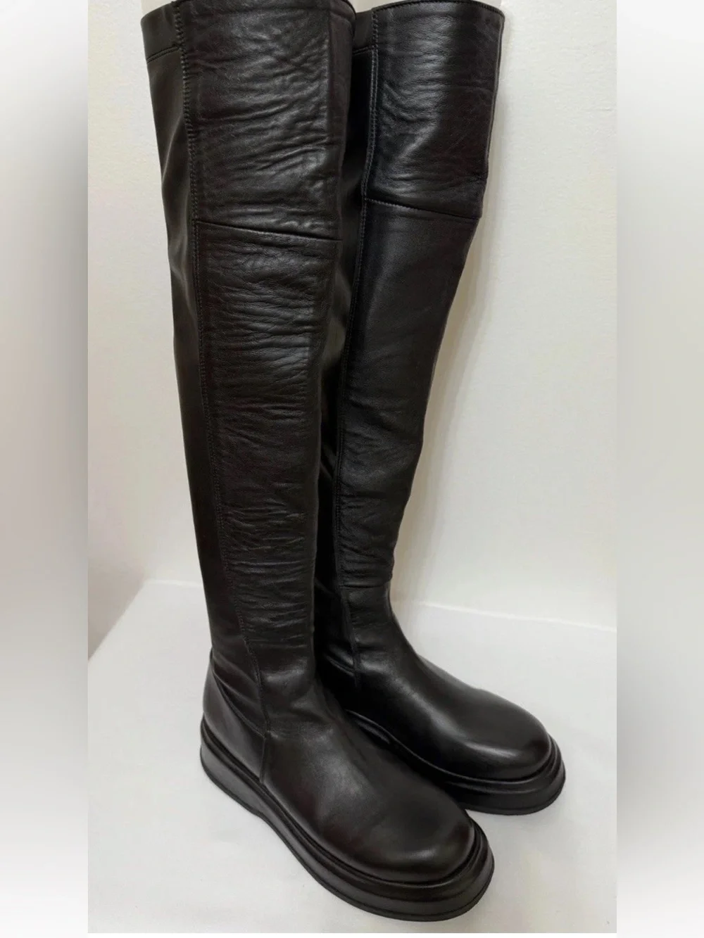 40 US 9.5 Italy 🇮🇹 Leonardo Principi Women Ovine Leather Blend Knee High Boot